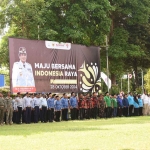 Peserta upacara peringatan Hari Sumpah Pemuda tahun ini di Kota Kediri. Foto: Ist