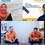 Joko Arianto, Kepala Pelaksana BPBD Kota Kediri (kiri bawah) di acara Webinar Lentera Mapan. (Ist).
