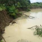 Longsor di kali gandong Kecamatan Purwosari, Bojonegoro 2015 lalu. foto: Dok. BANGSAONLINE/ EKY NURHADI