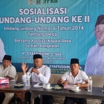 Anggota Komisi V DPR RI, Syafiuddin, saat mengelar sosialisasi ke-2 Undang-Undang Desa.