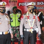 Kasat Lantas Polres Bojonegoro AKP Heri Sudjio menerima kunjungan Kasubdit Kamsel Ditlantas Polda Jawa Timur AKBP Deny Kuncoro.