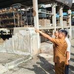 Wabup Beky saat mengecek produktivitas peternakan ayam petelur
