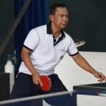 Pangarmada II saat beraksi dalam permainan badminton.