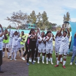 Tim Sepak Bola putri Kota Batu yang akan melenggang ke babak Final Porprov IX Jatim