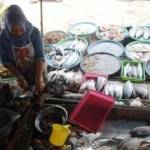 Pedagang ikan laut di Pasar Citra Niaga atau Pasar Legi Jombang. foto: rony s/ BANGSAONLINE