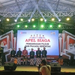 Apel siaga pengawasan Pilkada 2024 di Alun-Alun Trunojoyo, Sampang.