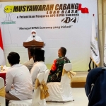Wakil Bupati Sumenep Dewi Khalifah pada acara pembukaan Muscablub BPC Hipmi Kabupaten Sumenep tahun 2021.