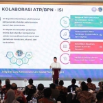 Menteri ATR/BPN saat memberi sambutan.