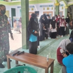 Kodim Ngawi menggelar vaksinasi di lingkungan Pondok Pesantren (Ponpes) Safa