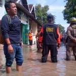 Banjir di Kelurahan Meri, Kecamatan Magersari Mojokerto. foto: yudi eko purnomo/ BANGSAONLINE