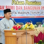 Wali Kota Madiun Maidi saat memberikan sambutan.