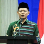 Wakil Wali Kota Pasuruan, H. M. Nawawi, saat memberi sambutan di wisuda sarjana Universitas Merdeka ke XXXVII.