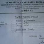 Surat permintaan hearing Kopiah Nusantara kepada DPRD Jombang terkait permasalahan parkir berlangganan. Foto : dok.KN