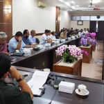 Rapat dengar pendapat (RDP) gabungan Komisi A dan C DPRD Jember dengan konsultan perencana proyek pembangunan Kecamatan Jenggawah.