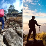 Trekking pole sangat berguna untuk mambantu pendaki saat perjalanan di gunung.