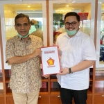 Sekjen DPP Partai Gerindra, Ahmad Muzani saat bersama Dhito. (foto: ist.)