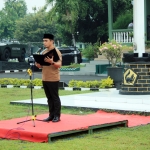 Wakil Wali Kota Pasuruan, Mas Adi saat memimpin apel HAB ke-78 yang bertemakan Indonesia Hebat Bersama Umat di Kota Pasuruan (dok. ist)