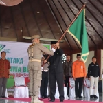 Suasana Kirab Pataka Jer Basuki Mawa Beya di Mandhapa Agung Ronggosukowati, Pamekasan.