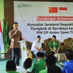 Kunjungan kehormatan dari Konsulat Jenderal Republik Rakyat Tiongkok di Surabaya ke kantor PW GP Ansor Jatim.