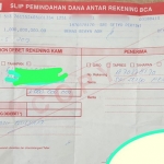 Bukti transfer pembayaran Rp1 miliar yang dilakukan warga Buduran, Sidoarjo, untuk masuk ke Akademi Kepolisian.