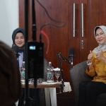 Wali Kota Batu, Dewanti Rumpoko, saat menjadi bintang tamu dalam peluncuran Podcast Sowan beberapa waktu lalu.