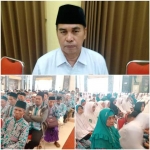 Kepala Kemenag Bangkalan Mudjalli memberikan keterangan di Rato Ebo, Rabu (3/7/2019). Para calon jamaah haji dari Bangkalan mengikuti manasik haji.