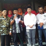 Relawan Arek Jatim mendeklarasikan dukungan kepada bakal calon gubernur Jatim Khofifah-Emil.