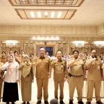 Wakil Bupati Gresik bersama sejumlah kepala OPD dalam sosialisasi Aksi Konvergensi Pencegahan dan Percepatan Penurunan Stunting. Foto: Ist