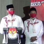 Tangkapan layar video saat Calon Wali Kota dan Wakil Wali Kota Pasuruan Raharto Teno Prasetyo – Hasjim Asjari pidato tentang pancasila yang kini viral. foto: WA