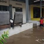 Kondisi banjir di i Dusun Gentengan, Desa Pulo Lor, Kecamatan Jombang Kota. 