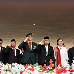 Menteri ATR/BPN saat menghadiri peringatan HUT ke-79 TNI.