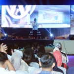 Wali Kota Pasuruan Adi Wibowo saat memberikan sambutan di Festival Film Pendek Pelajar SD-SMP sederajat se-Kota Pasuruan.