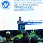 Wali Kota Pasuruan saat memberi sambutan.