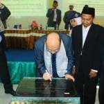 MOU. Penandatangan kerjasama di STAI Al-Azhar Menganti akhir pekan kemarin. foto : shopii/bangsaonline