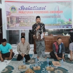 Ketua Fraksi PDIP DPRD Gresik Noto Utomo saat sosialisasi Perda Nomor 1 Tahun 2023. Foto: Ist.