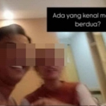 Foto pria dan perempuan yang beredar diduga oknum kades dan sekdes di Lamongan. Foto: tangkapan layar