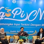 Kepala KPwBI Kediri, Yayat Cadarajat, saat menyampaikan paparan. Foto: MUJI HARJITA/BANGSAONLINE