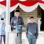 Bupati Pamekasan ketika berpidato saat memperingati Harkitnas atau Hari Kebangkitan Nasional tahun ini.