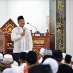Wali Kota Pasuruan Saifullah Yusuf pada kesempatan salat id di Masjid Muhajirin, Bugul Permai.