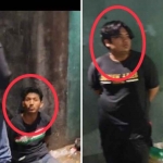 Pelaku saat diamankan petugas.
