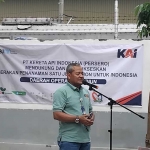 Kepala Daop 7 Madiun saat memberikan sambutan. Foto : Hendro Suhartono