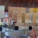 Pj Bupati Pamekasan, Masrukin saat memberikan sambutan  