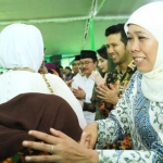 Khofifah Indar Parawansa, Gubernur Jatim saat Halal Bihalal di RSUD Dr. Soetomo, Surabaya, Kamis (13/6). foto: ist