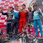 Para atlet BMX dari ISSI Kota Batu mendominasi Kejuaraan BMX GCC Drop The Gate Seri 5 & 6 Sleman, Jogjakarta.