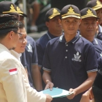 Trigus Dodik Susilo saat dilantik jadi Ketua PD Pemuda Muhamadiyah di Huko Trenggalek. foto: HERMAN/ BANGSAONLINE