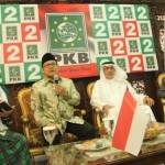 Dubes Arab Saudi Mustafa Ibrahim Al-Mubarak saat bertemu Ketua Umum DPP PKB A Muhaimin Iskandar dan para kiai PKB di Graha Gus Dur Jl Raden Saleh 9 Jakarta. Foto: DPP PKB