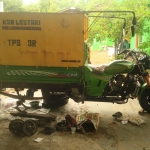 Angkutan Sampah TPS 3R Jungcangcang rusak dan mangkrak terkendala dana perbaikan.