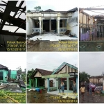 Sejumlah rumah di wilayah Balongbendo rusak parah usai dihajar puting beliung.