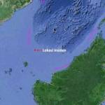 Lokasi tertangkapnya kapal nelayan oleh Indonesia versi Cina 2016.
