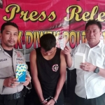 Pelaku pencurian ponsel diamankan petugas Polsek Diwek, Jombang.